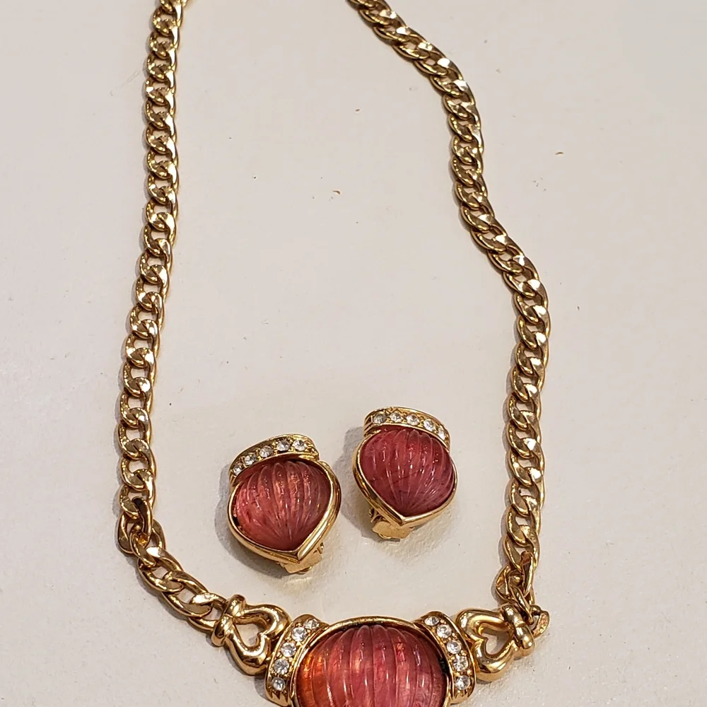 RENATA DI RENZO 16" necklace and clip earrings Set - Picture 2 of 7